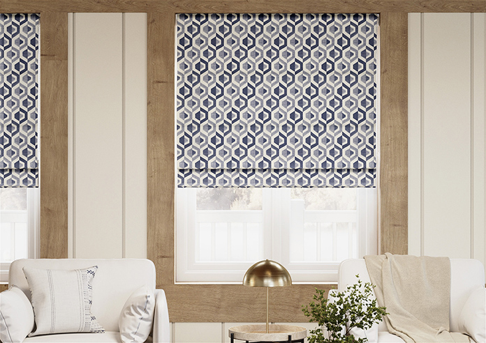 Gusta, Navy - Roman Blind - Image 3